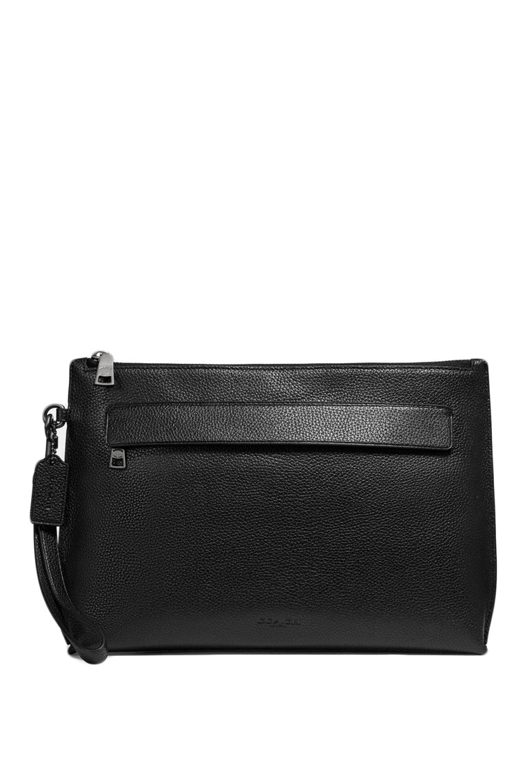 Coach Mens Carryall Pouch Black Haute Style Malaysia