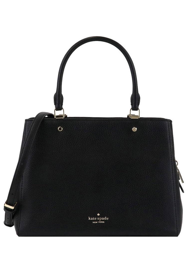 Kate Spade Leila Medium Triple Compartment Satchel - Black