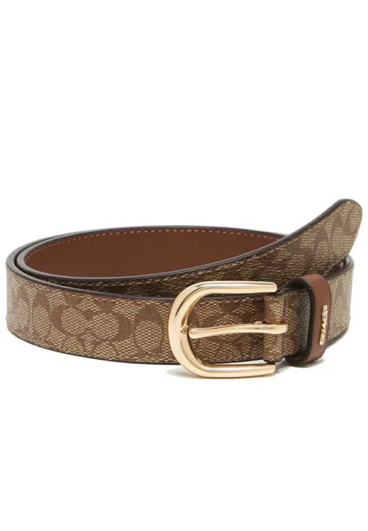 Coach Classic Belt In Signature Canvas - 25MM - Medium