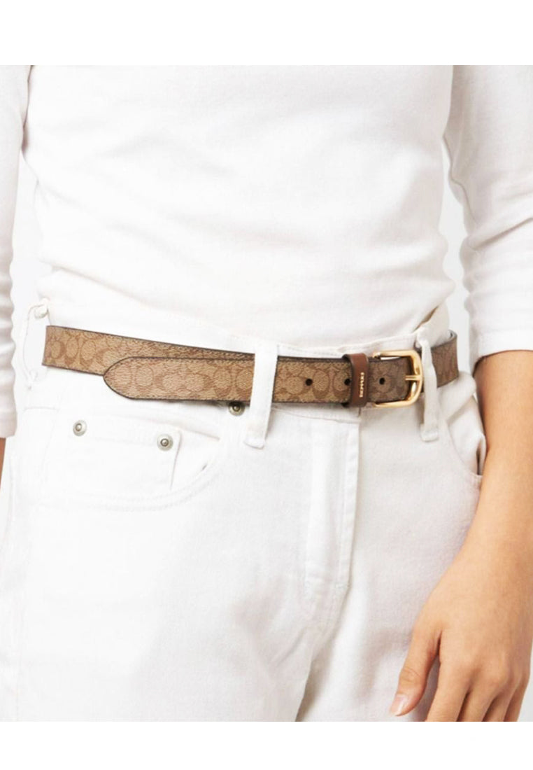 Coach Classic Belt In Signature Canvas - 25MM - Medium