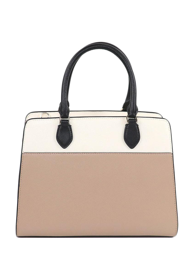 Kate Spade Madison Colorblock Saffiano Leather Medium Satchel Toasted - Warm Beige