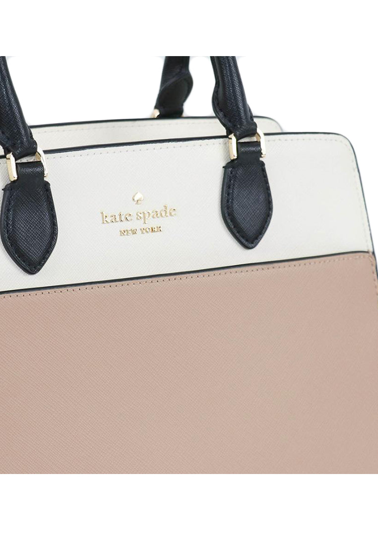 Kate Spade Madison Colorblock Saffiano Leather Medium Satchel Toasted - Warm Beige