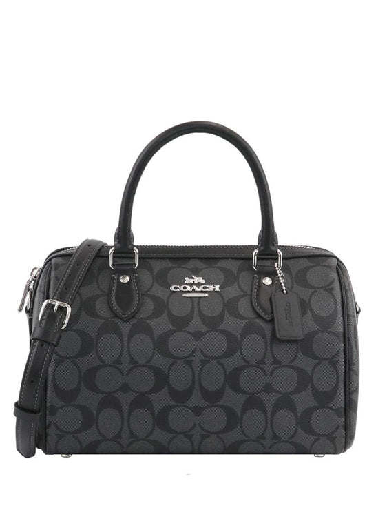 Coach Rowan Satchel In Signature Canvas - Graphite Black