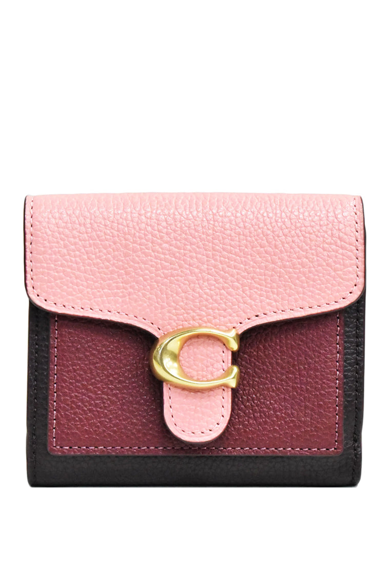 Coach Tabby Small Wallet In Colorblock - Candy Pink/Multi