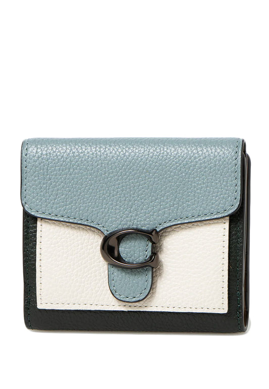 Coach Tabby Small Wallet In Colorblock - Sage/Multi