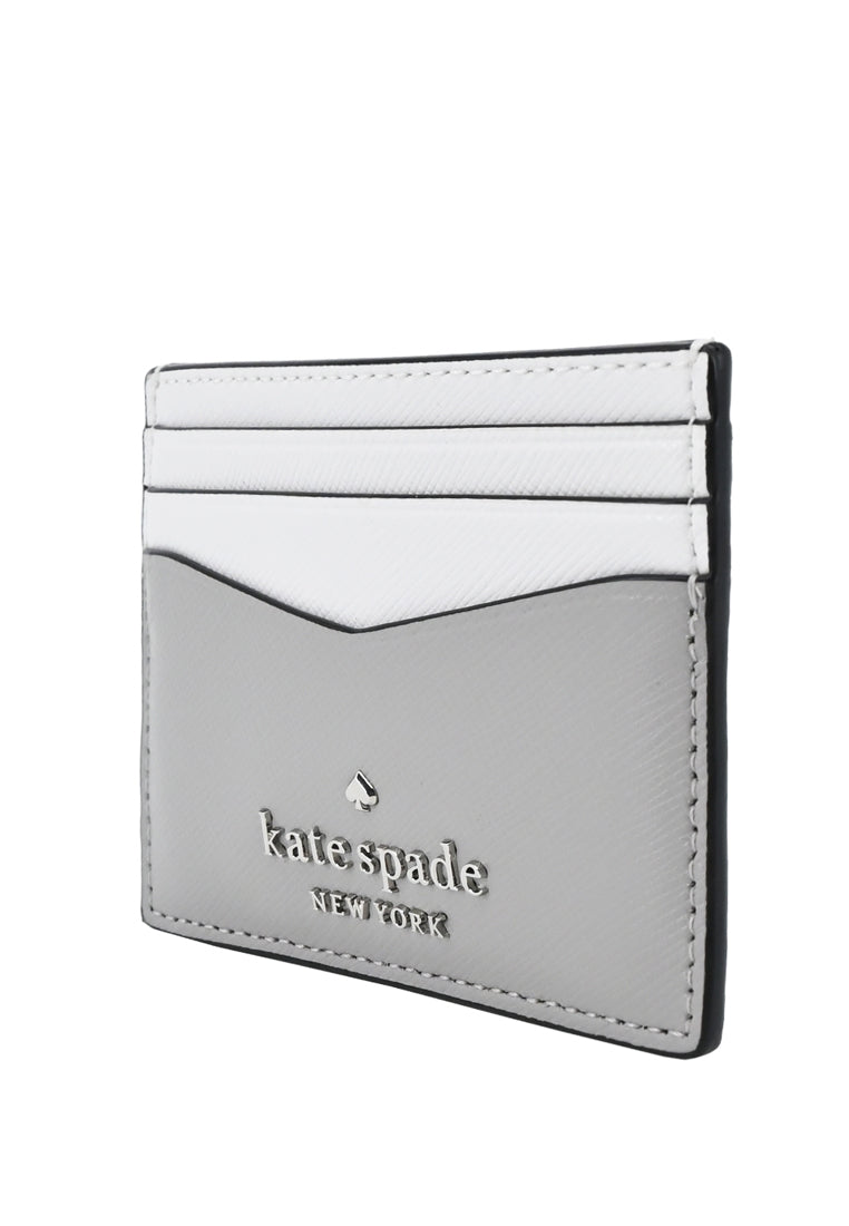 Kate Spade Staci Small Slim Card Holder - Grey/White