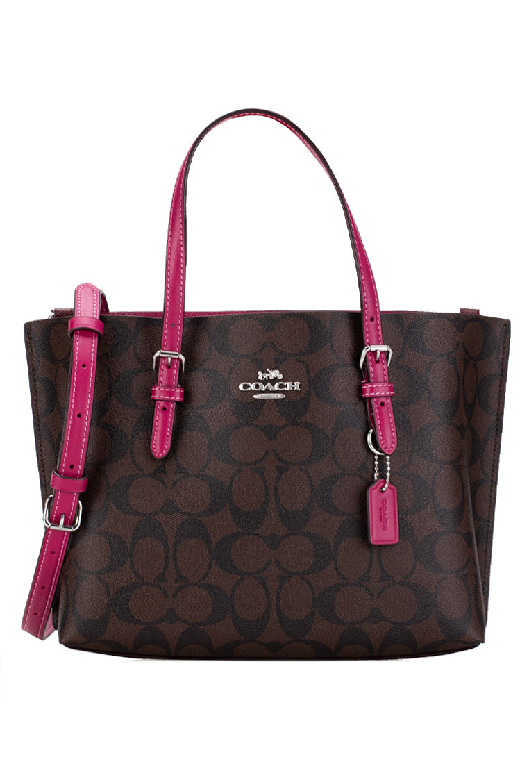 Coach Mollie Tote 25 In Signature Canvas - Brown/Bright Violet