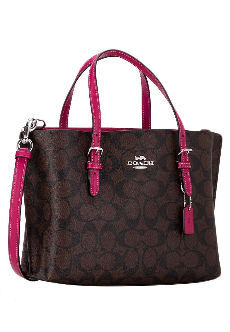 Coach Mollie Tote 25 In Signature Canvas - Brown/Bright Violet