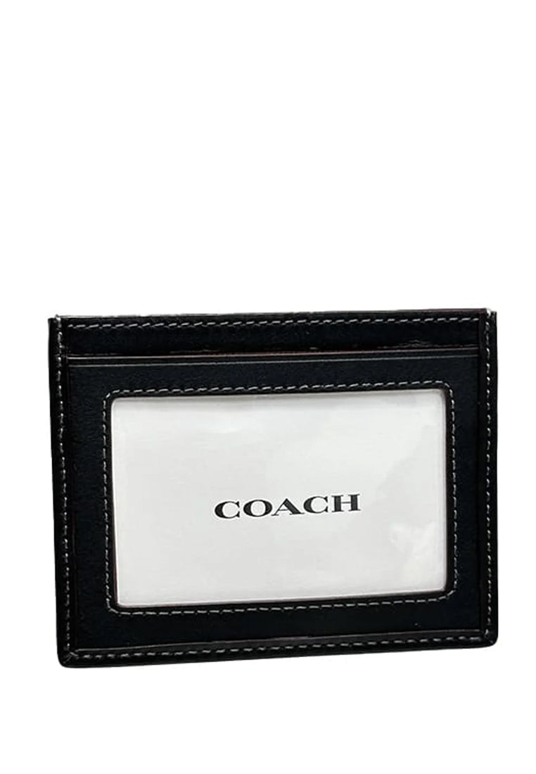 Coach Slim ID Card Case In Signature Denim - Denim/Black