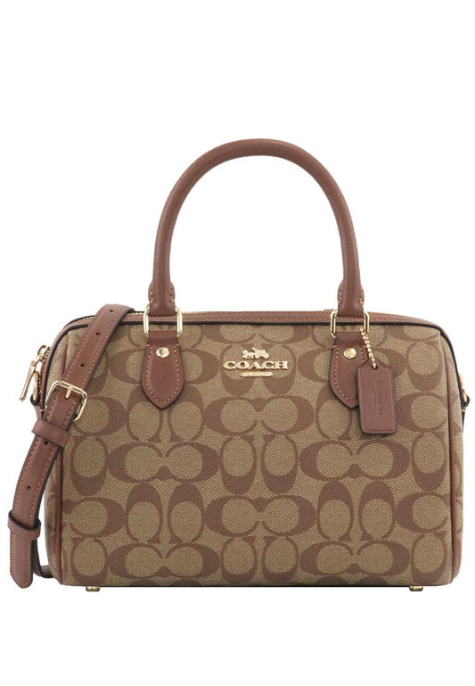 Coach Rowan Satchel In Signature Canvas - Brown