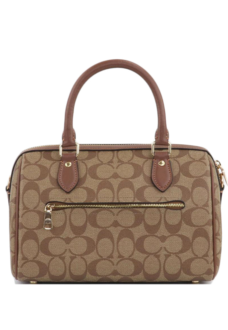 Coach Rowan Satchel In Signature Canvas - Brown