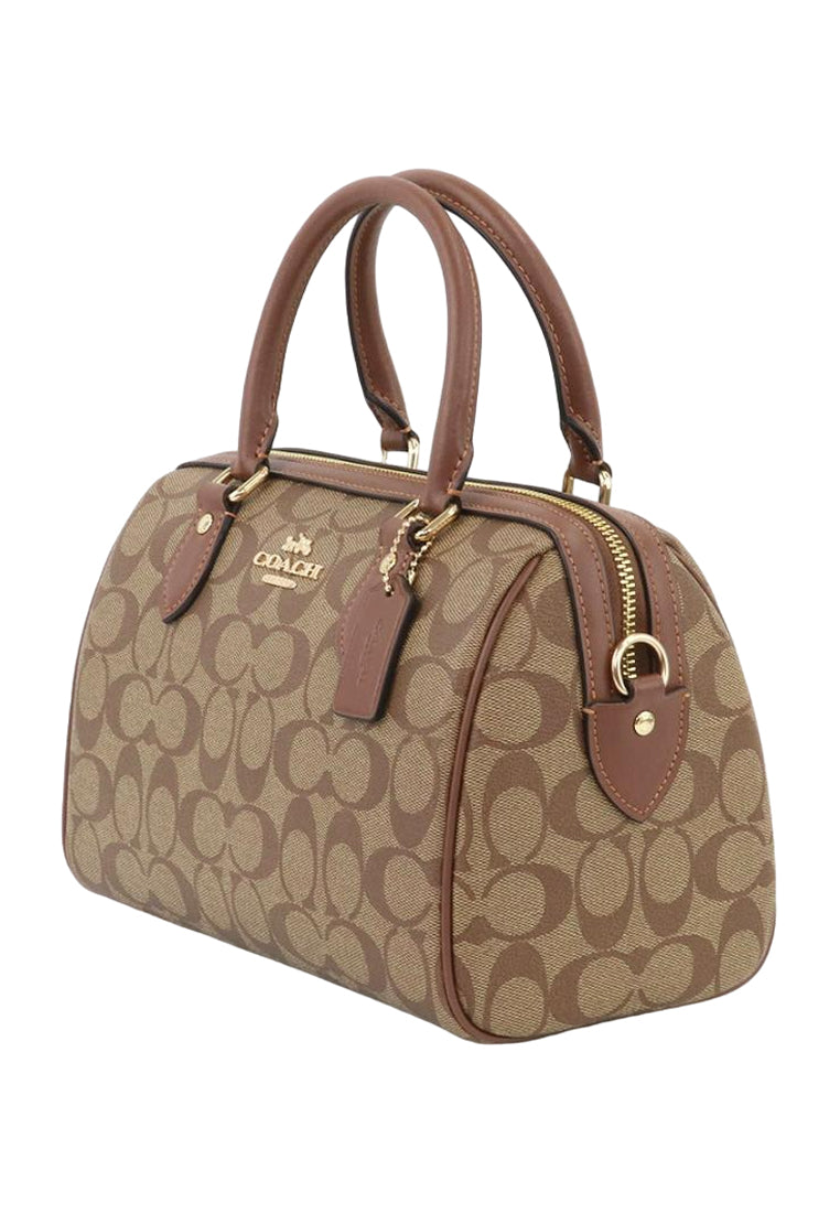 Coach Rowan Satchel In Signature Canvas - Brown