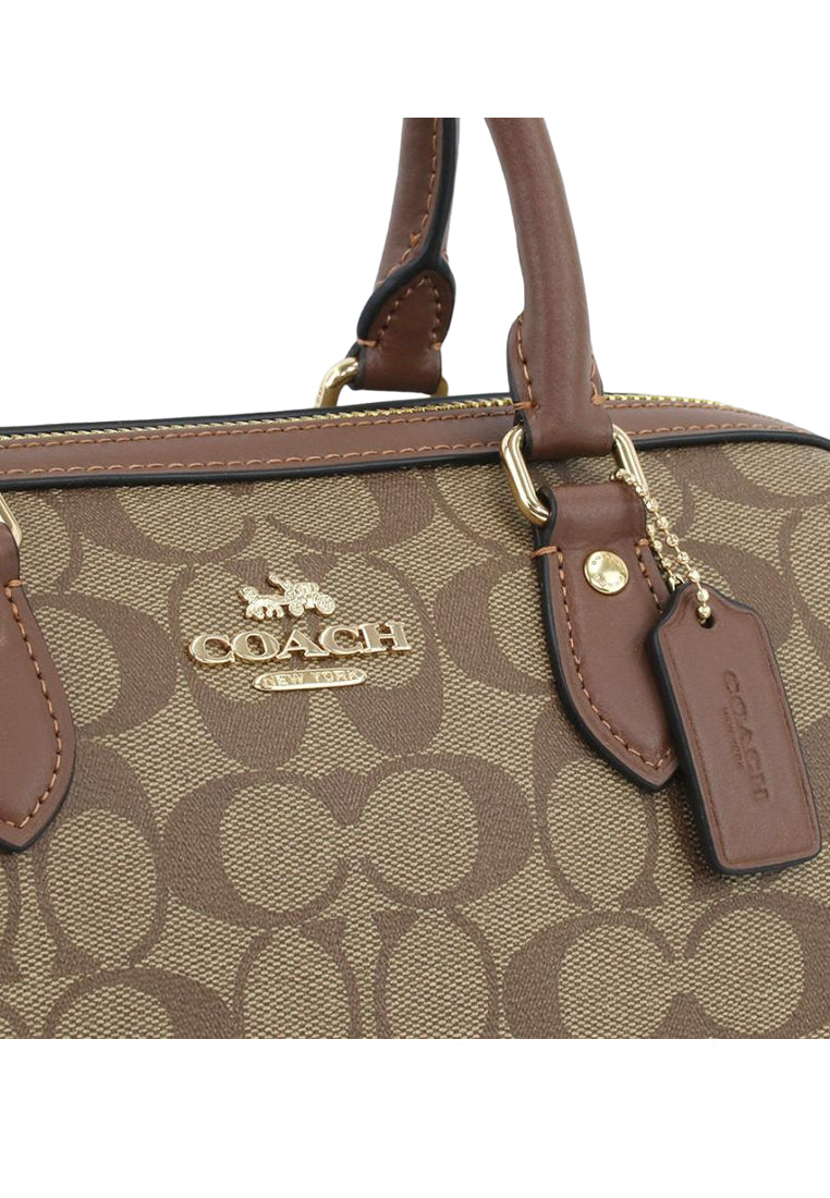 Coach Rowan Satchel In Signature Canvas - Brown