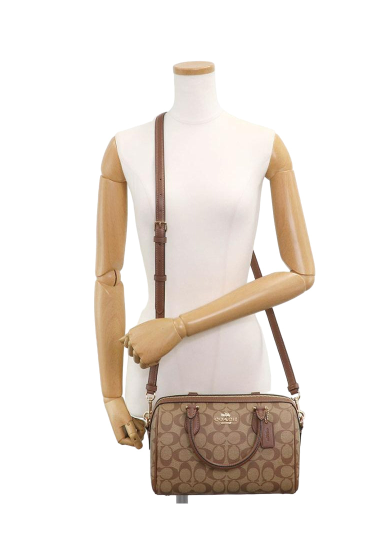 Coach Rowan Satchel In Signature Canvas - Brown