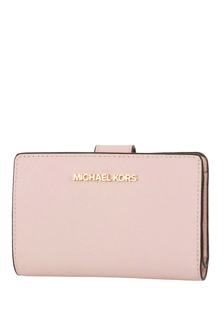 Michael Kors Jet Set Travel Medium Bifold Zip Coin Wallet - Powder Blush