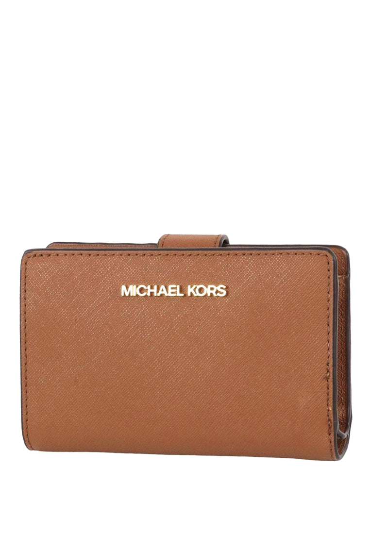 Michael Kors Jet Set Travel Medium Bifold Zip Coin Wallet - Brown