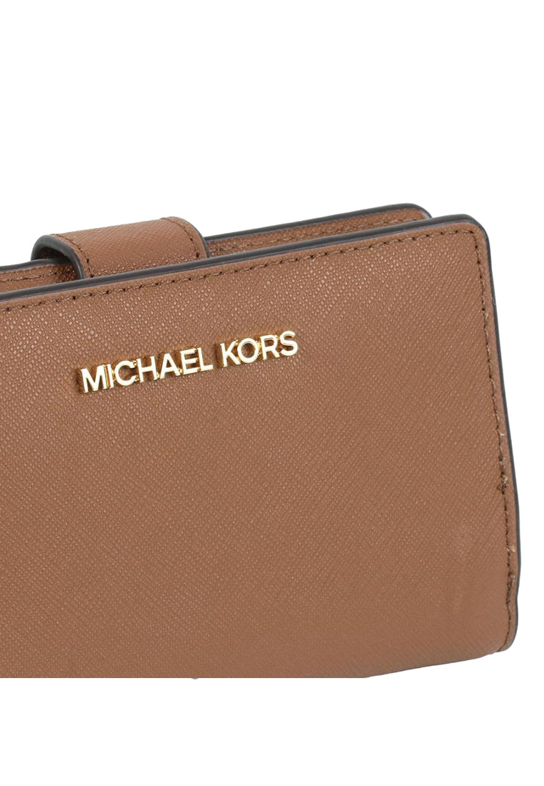 Michael Kors Jet Set Travel Medium Bifold Zip Coin Wallet - Brown