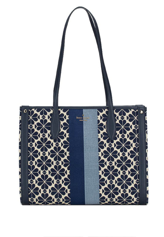 Kate Spade Jacquard Floral Market Mediun Tote - Navy