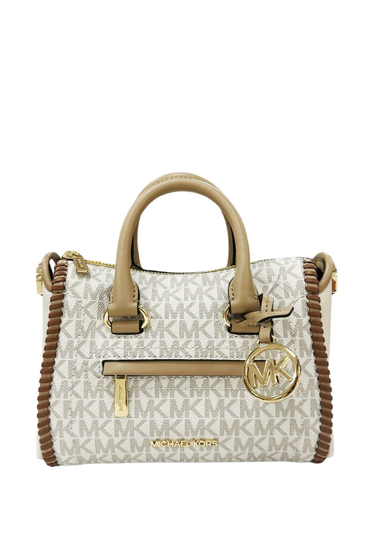 Michael Kors Carine Extra Small Logo Satchel - Vanilla/Brown