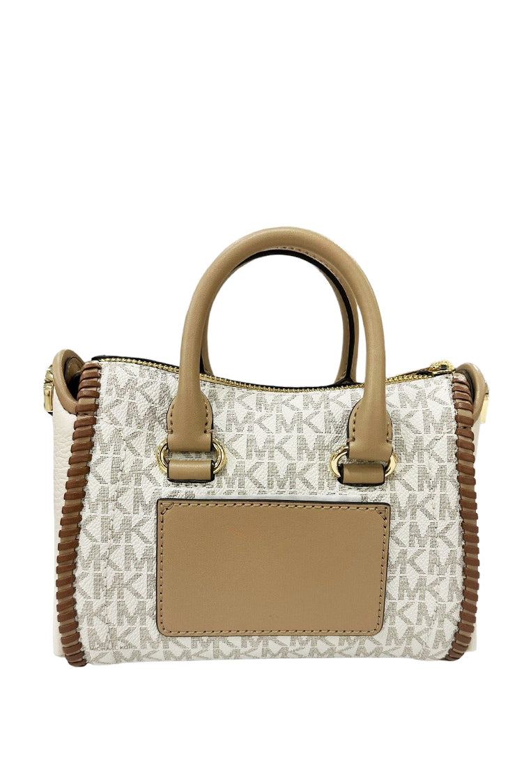 Michael Kors Carine Extra Small Logo Satchel - Vanilla/Brown