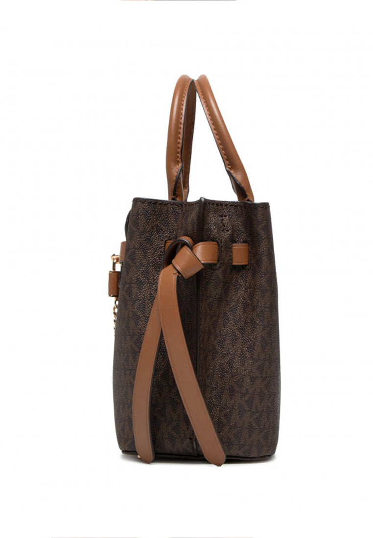 Michael Kors Hamilton Legacy Small Logo Belted Satchel - Brown