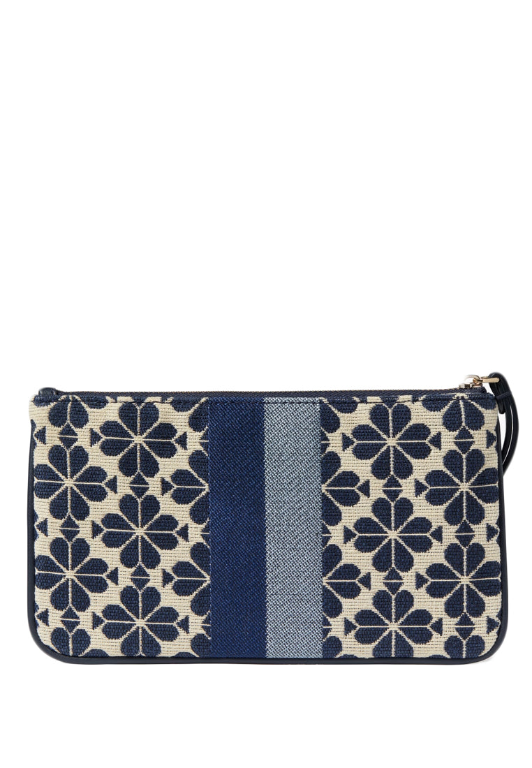 Kate Spade Flower Jacquard Medium Wristlet - Navy