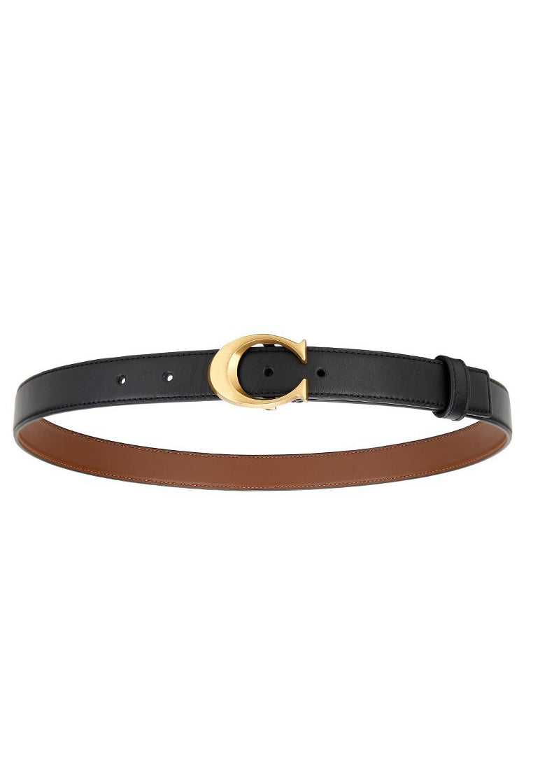 Coach Signature Buckle Belt - 25MM - Black (Gold)