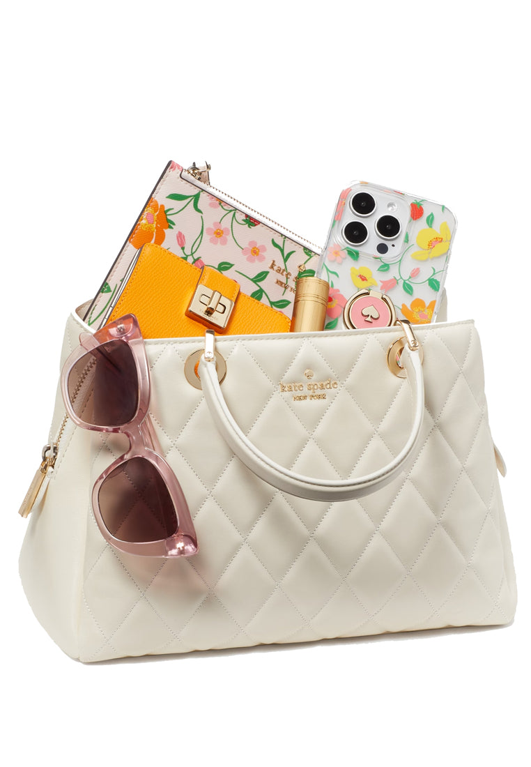 Kate Spade Carey Quilted Sullivan Satchel - White