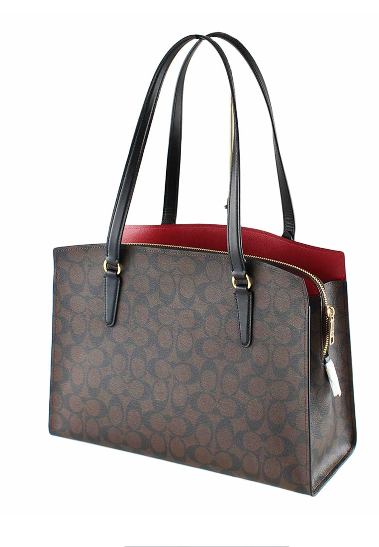 Coach Tatum Carryall In Signature Canvas - Dark Brown