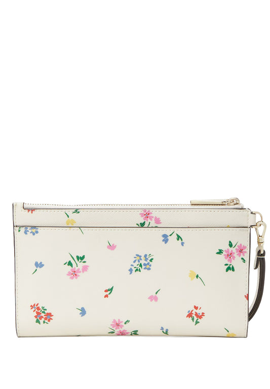 Kate Spade Staci Garden Bouquet Boxed Double Zip Wristlet - Cream