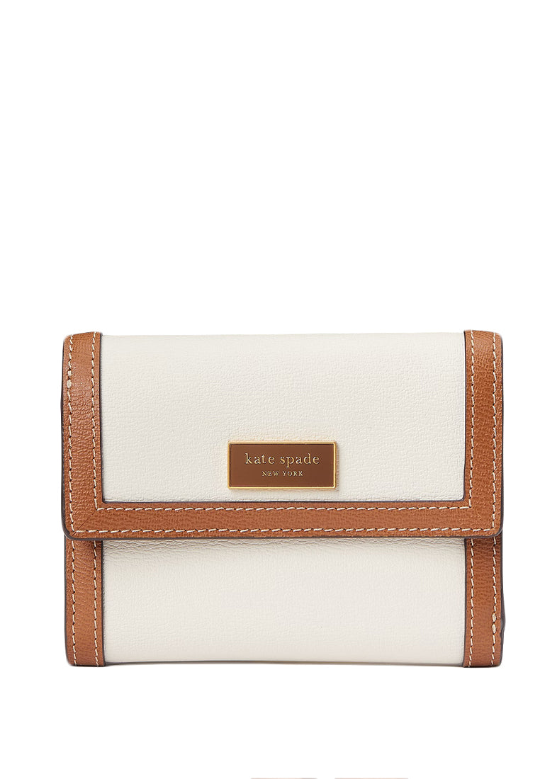 Kate Spade Katy Colorblocked Bifold Flap Wallet - White