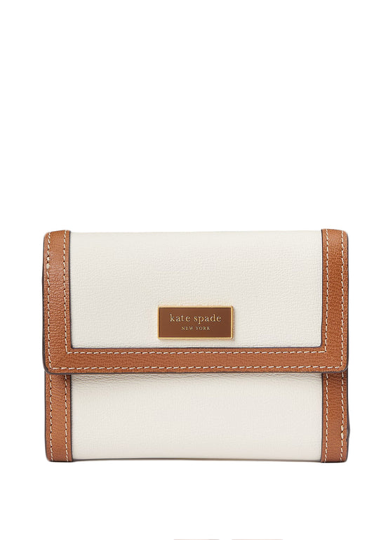 Kate Spade Katy Colorblocked Bifold Flap Wallet - White