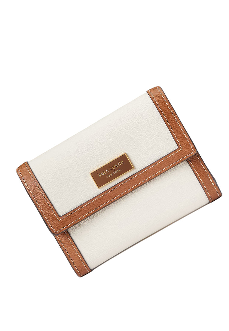 Kate Spade Katy Colorblocked Bifold Flap Wallet - White