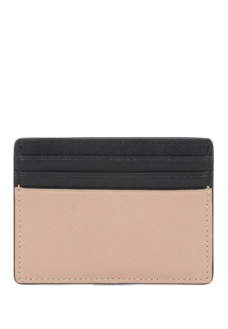 Kate Spade Madison Small Slim Card Holder - Warm Beige/Black