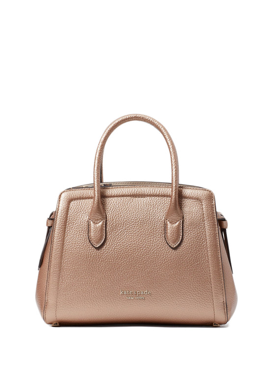 Kate Spade Knott Metallic Leather Mini Satchel - Rose Gold