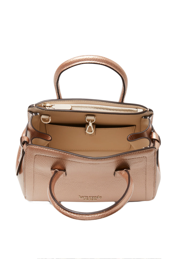 Kate Spade Knott Metallic Leather Mini Satchel - Rose Gold