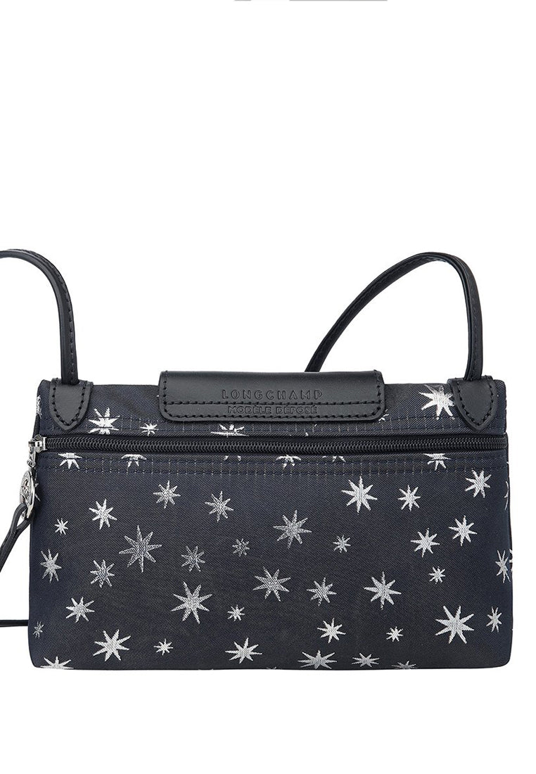 Longchamp Le Pliage Mini Etoiles Crossbody Bag - Black