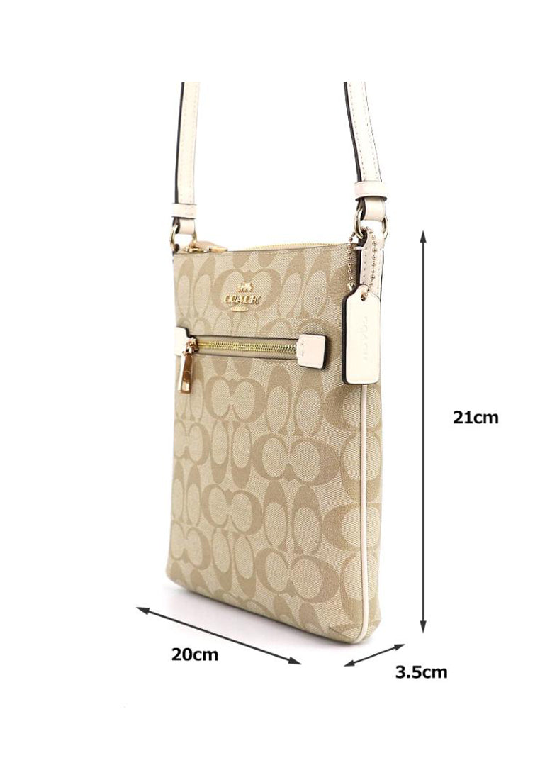 Coach Mini Rowan File Bag In Signature - Light Brown