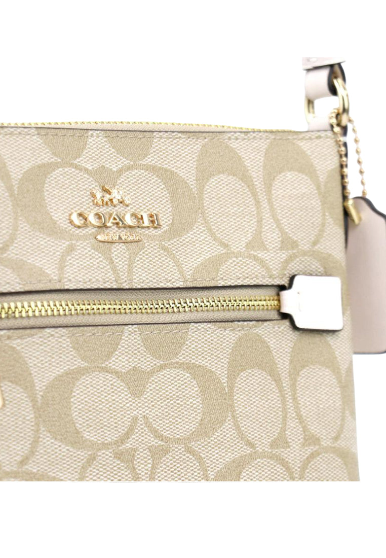 Coach Mini Rowan File Bag In Signature - Light Brown