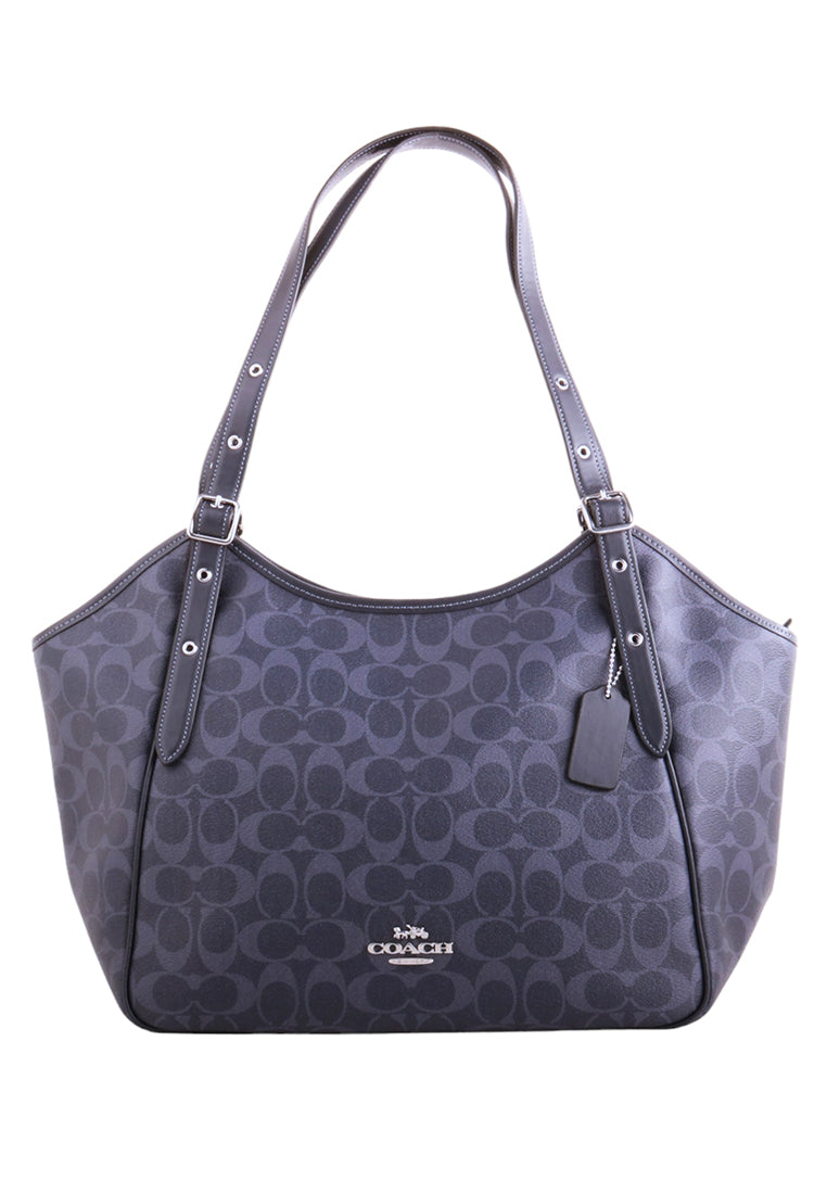 Coach Meadow Shoulder Bag In Signature Canvas - Navy