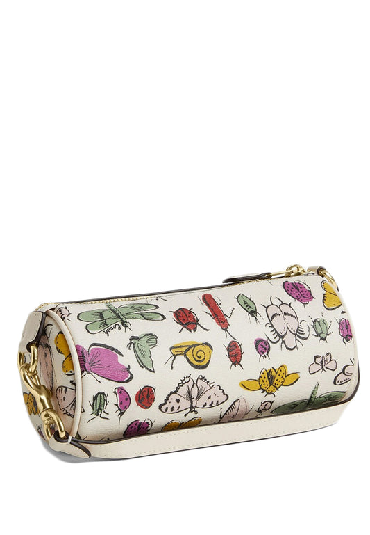 Coach Nolita Barrel Bag With Creature Print - White