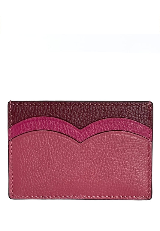 Coach Heart Card Case - Rouge Pink