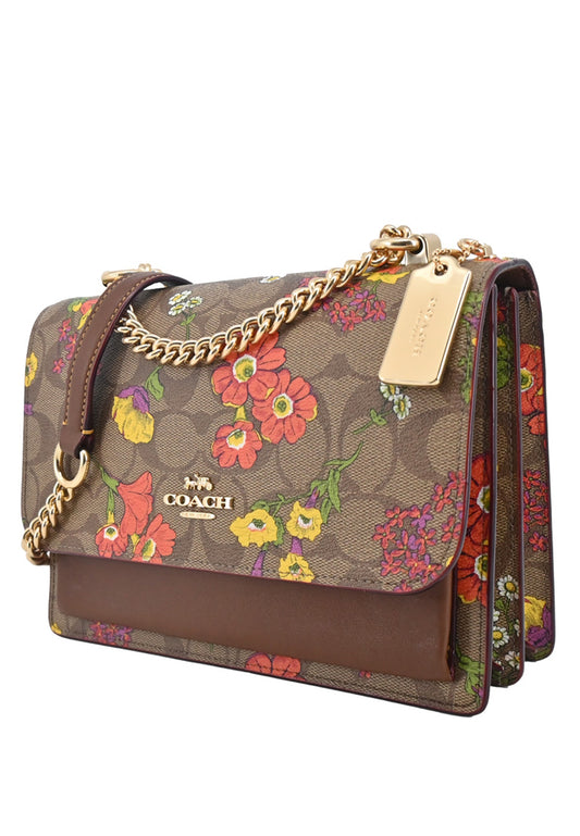 Coach Klare Crossbody Bag In Signature Canvas With Floral Print - Brown/Multi