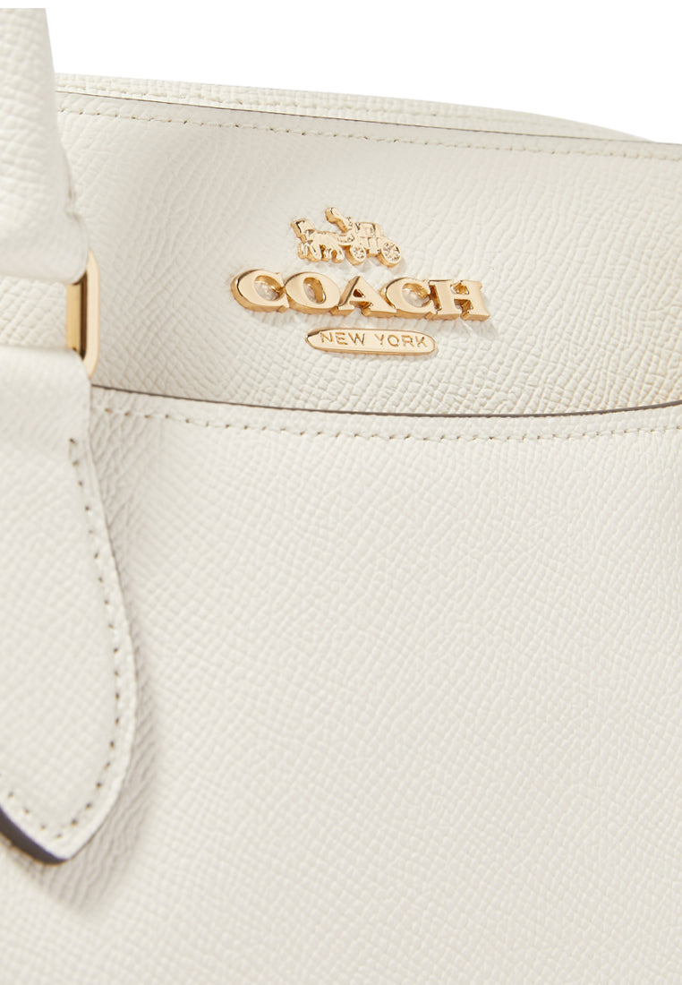 Coach Darcie Carryall Bag With Signature Canvas - White