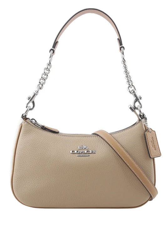 Coach Teri Shoulder Bag In Colorblock - Sandy Beige