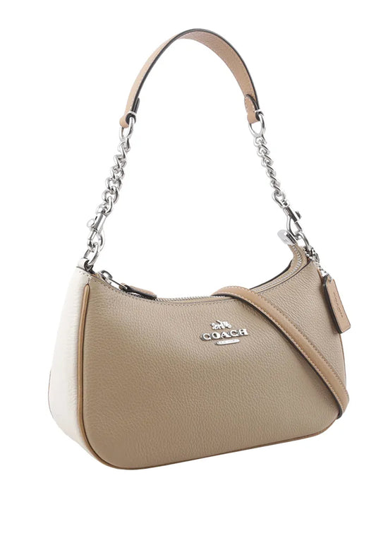 Coach Teri Shoulder Bag In Colorblock - Sandy Beige