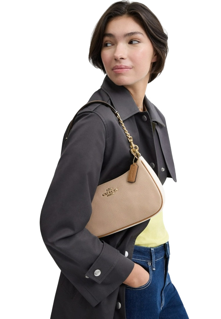 Coach Teri Shoulder Bag In Colorblock - Sandy Beige