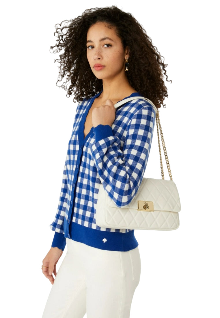 Kate Spade Carey Medium Flap Shoulder Bag - Meringue White