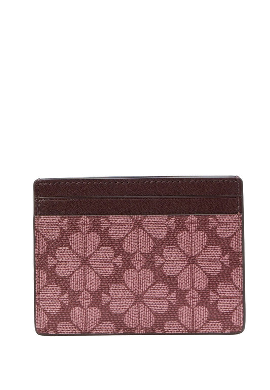 Kate Spade Signature Spade Flower Small Slim Card Holder - Grenache