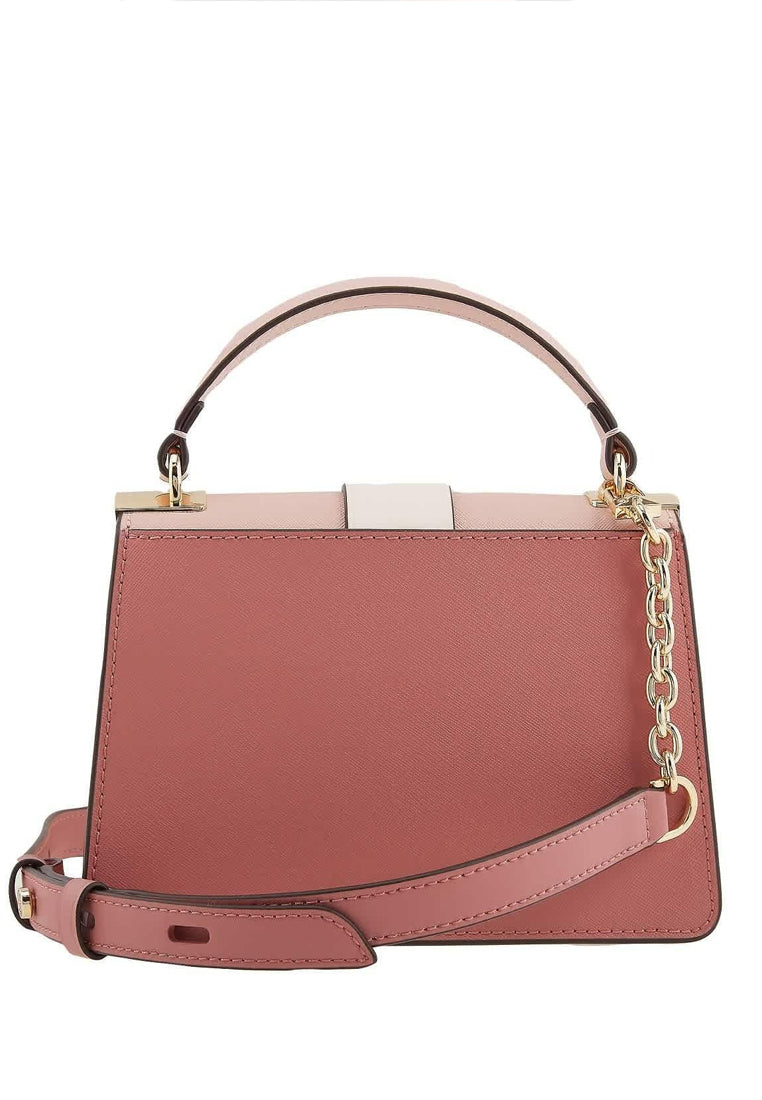 Michael Kors Greenwich Extra-Small Color-Block Saffiano Leather Satchel - Smokey Rose